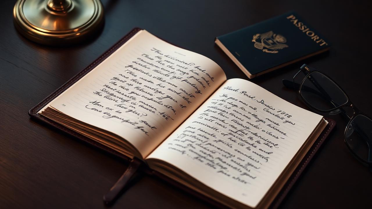 Notebook of questions beside a passport and reading glasses — NRI legal services in India