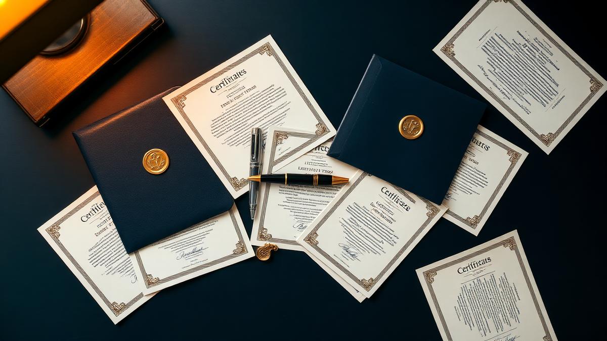 Official certificates and sealed document folders — documents needed for a succession certificate in India